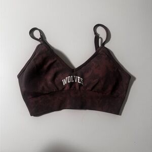 Wolves Maroon Seamless Bralette - Womens Intimates
